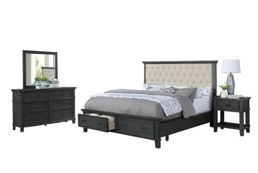 Queen 4 Piece Bedroom Set - Queen bed, nightstand, dresser & Mirror