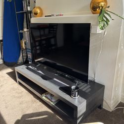 TV Stand/Entertainment Center Black Sleek 