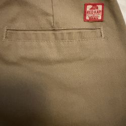 VANS RED KAP Khaki Shorts SZ 30