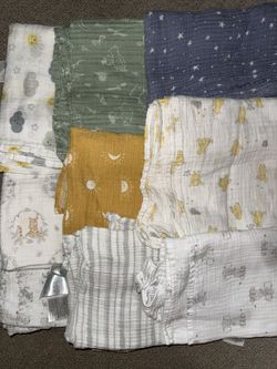 Muslin Swaddle Blankets + Car Seat Cover