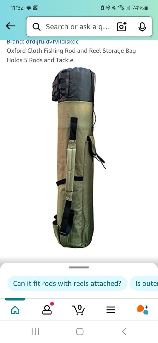 Oxford Cloth Fishing Rod & Reel Storage Bag