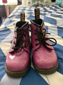 Dr. Martens Toddler Pink Glitter Boots