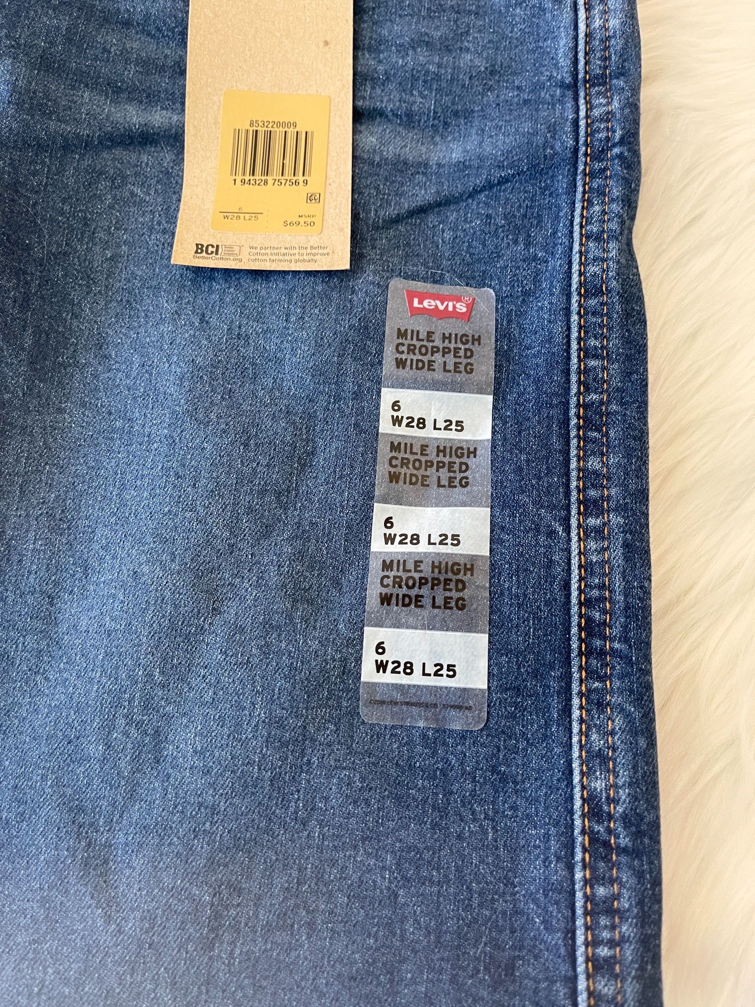 Levi's Mile High Cropped Wide Leg Pants