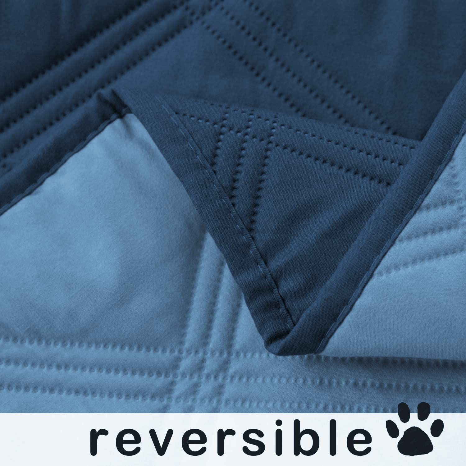  Waterproof & Reversible Dog Bed Cover Pet Blanket Sofa, Couch Cover Mattress Protector Furniture Protector for Dog, Pet, Cat（30"*70",Blue/Light Blue