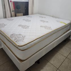 New Queen Mattress And Box Spring 2pc Bed Frame Is Not Included 