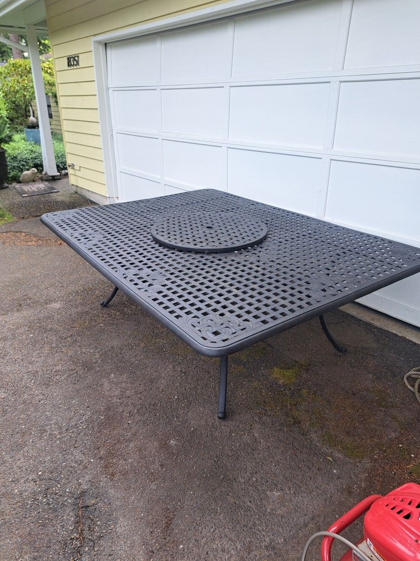 Agio 90 x 64 cast Aluminum patio table - $250