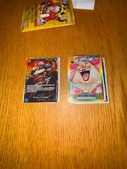 One Piece TCG Rocks.D.Xebec & Charlotte Linlin Cards