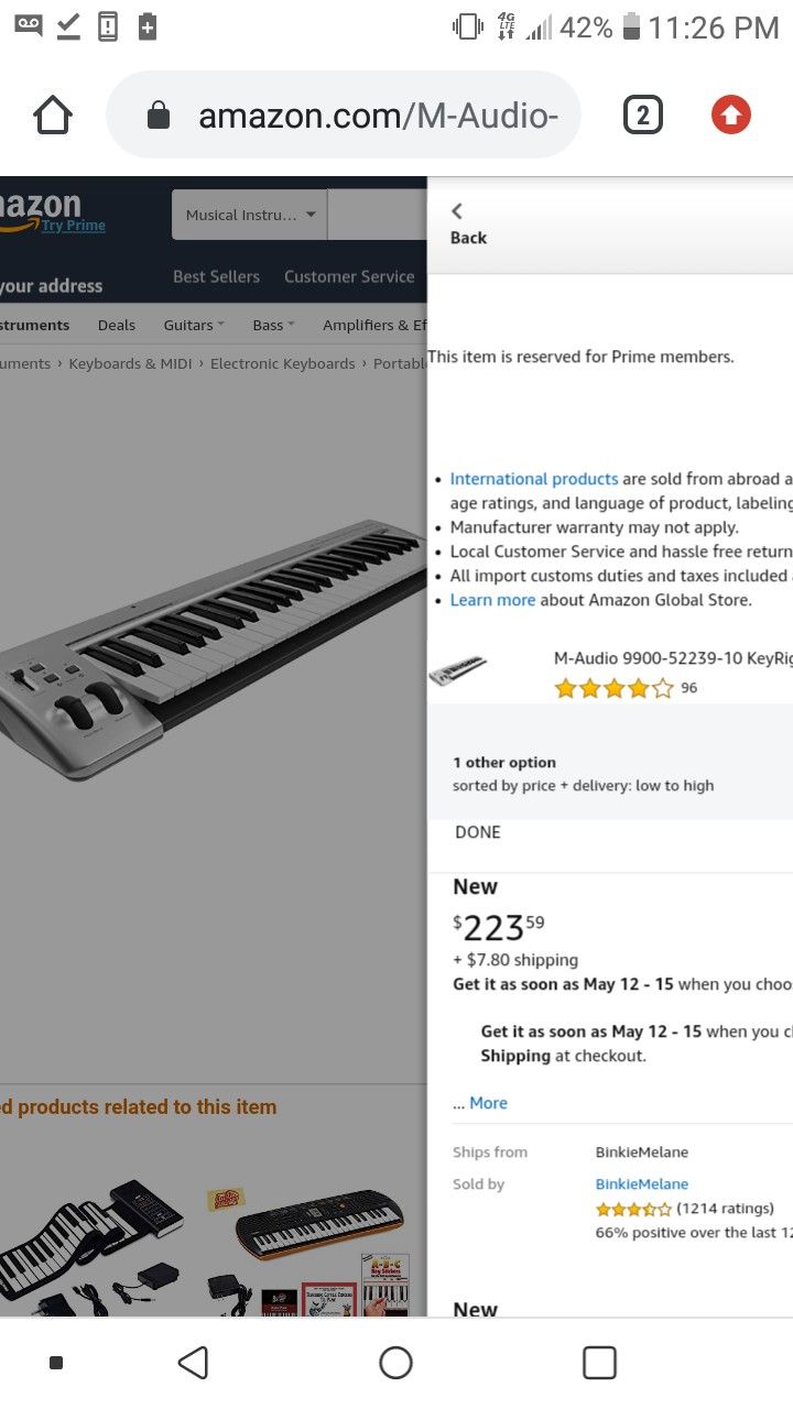 M-Audio Keyrig 49 MIDI keybord. beatmaker