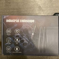 Endoscope Camera with Light, Dual Lens 1080P Industrial Borescope with 8 LED Lights, 4.3'' Inspection Snake Cameras, 16.4FT Semi-Rigid Cable, IP67 Wat