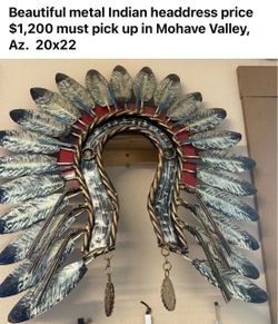 Metal Indian headdress, gorgeous Metal Indian headdress, gorgeous