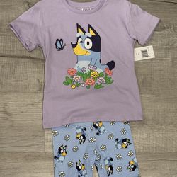 New Girls Bluey shirt and shorts set