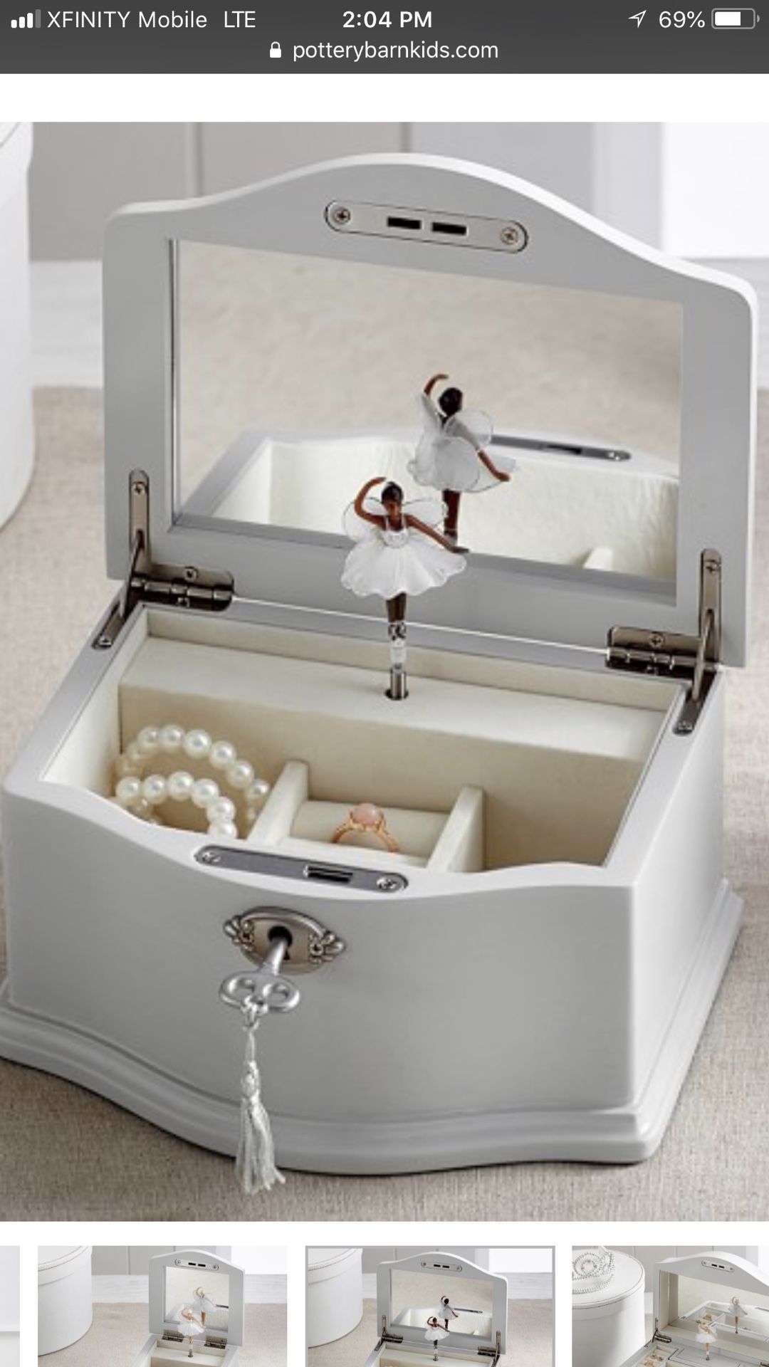 Pottery barn kids Abigail jewelry box