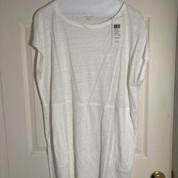 Eileen Fisher Women's Tunic Organic Linen Top Size XL