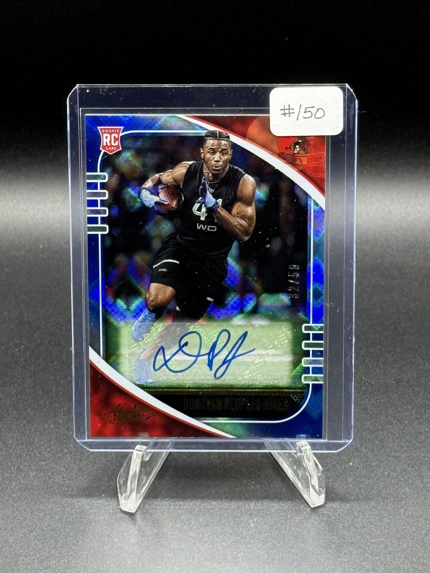 2020 Absolute Blue Spectrum #134 Donovan Peoples-Jones Auto RC #/50