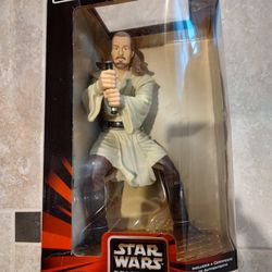 12 " Qui Gon Jinn Action Figure Great 20 Year Old Piece For Low Price $20