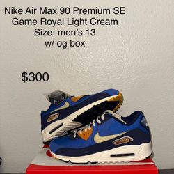 Nike Air Max 90 SE Game Royal Light Cream (Open To Offers)