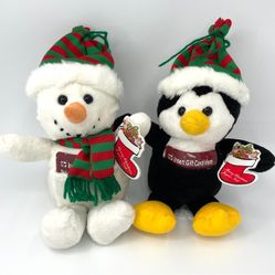 Snowman  Penguin Christmas Plush 9 