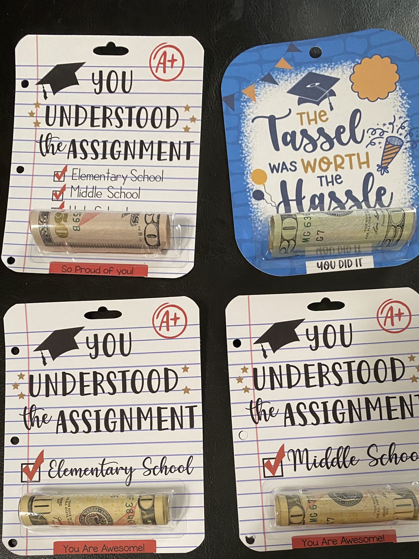 Graduation Money Gift Card Holders Highschool Middle School Elementary