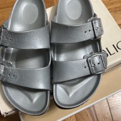 Silver Plastic Birkenstocks