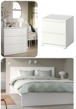 Bed, dresser, nightstand for sale!!