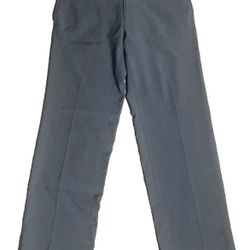 Haggar Repreve Flat Front Pants, Men's Size 32x30 Gray Polyester