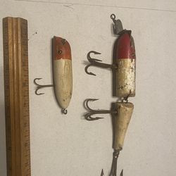 Vintage Fishing Lures  Wood  