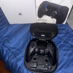 PS5 EDGE CONTROLLER MIDNIGHT BLACK EXCLUSIVE RAINBOW PADDLES STRIKE PACK INCLUDED 