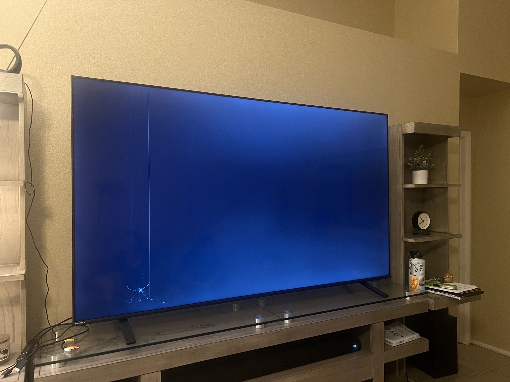 75” Toshiba Fire Flat Screen TV (broken) FREE