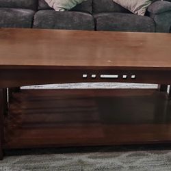 Wood Coffee Table and Side Tables