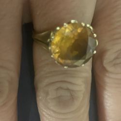 Vintage 10k Citrine Ring