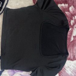black cropped shirt