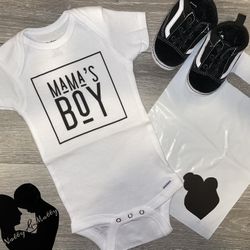Baby Boy Clothing MAMA’S BOY Onesie