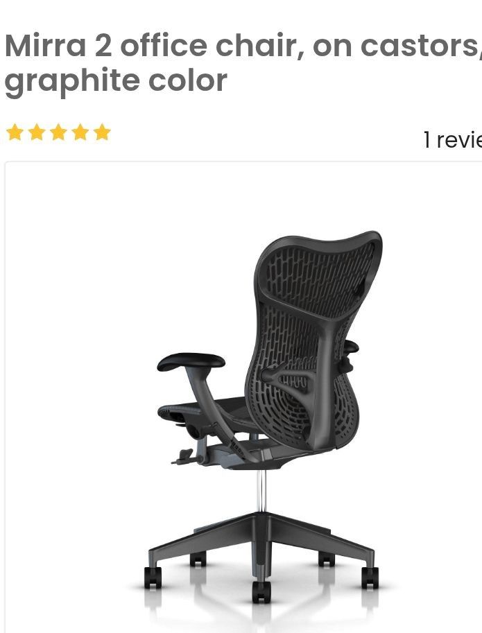 Discount $95 Herman Miller Mirra2 Office Chair