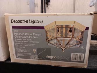 Polished Brass/Clear Glass Light Fixtures