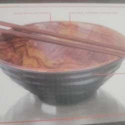 4 Piece Melamine Ramen Bowl Set With Wooden Chopsticks