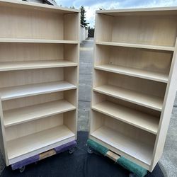 Light Wood Book Shelves 