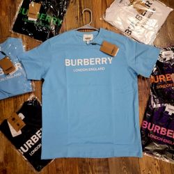 Burberry Baby Blue Tshirt  All Sizes