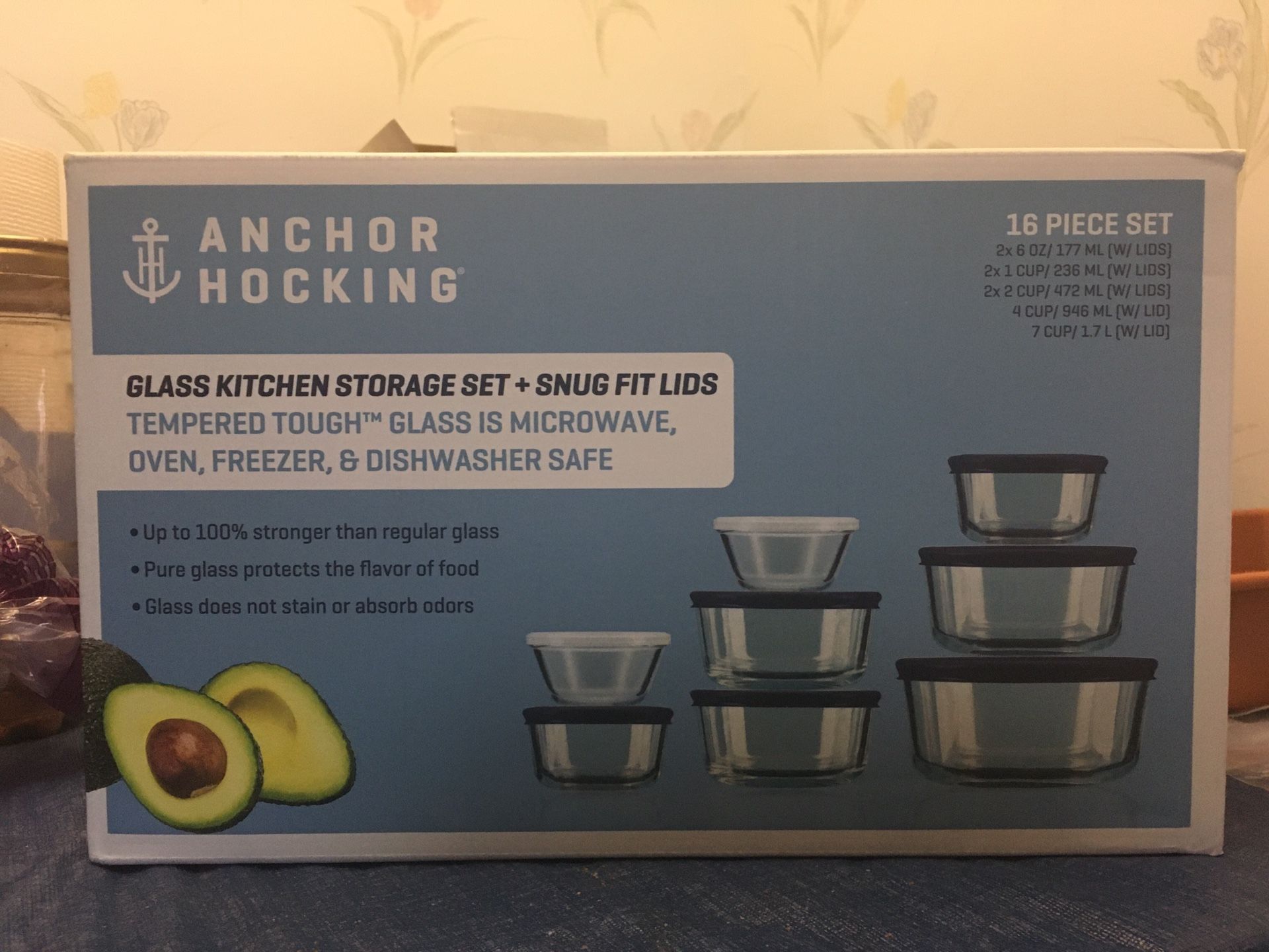 Anchor hocking 16 piece food storage container