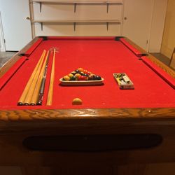 Pool Table And Items 