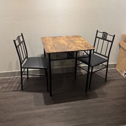 Square Dining Table & 2 Chairs