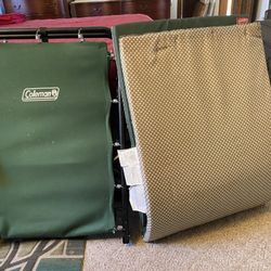 coleman cot with pad