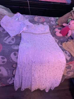 White Woman Dress Size Xl