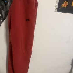 Red Nike Tech Sweatpants 