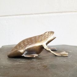 Gorgeous Vintage Brass Frog 