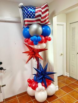 4th of July Balloon Tower