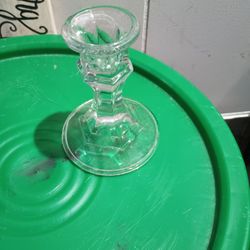 Vintage Glass Candlestick Holder 