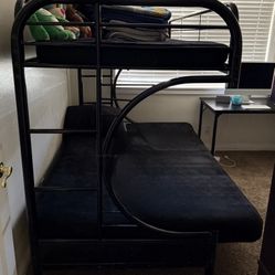 Futon Bunk Bed Black
