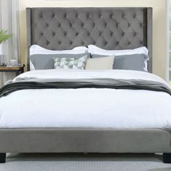 Brand New Grey Queen Bed Frame (Available In Eastern King)
