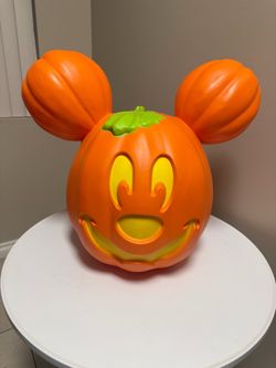 Disneyland Halloween 20” Mickey Mouse Decorative Light-Up Pumpkin Head Disney