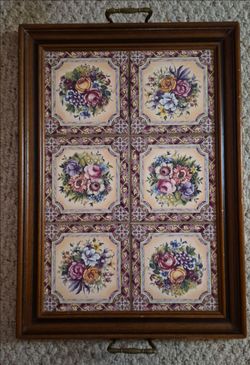 Vinted 6 tile Staffordshire England tea tray